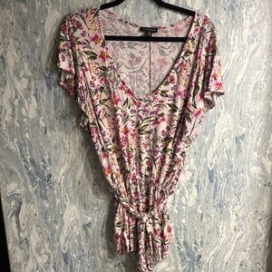 Lane Bryant Pink and Purple Floral top